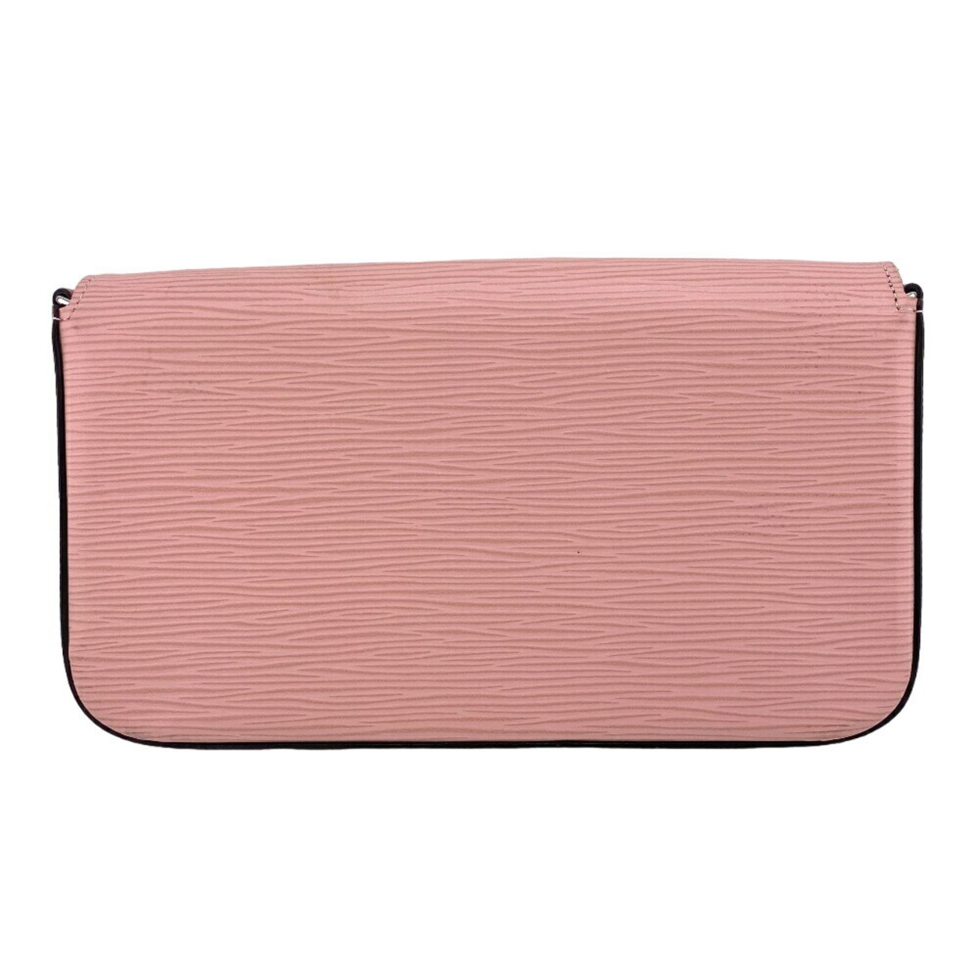 LOUIS VUITTON M62467 Pochette Felicie Chain Wallet Epi Long Pink Women's