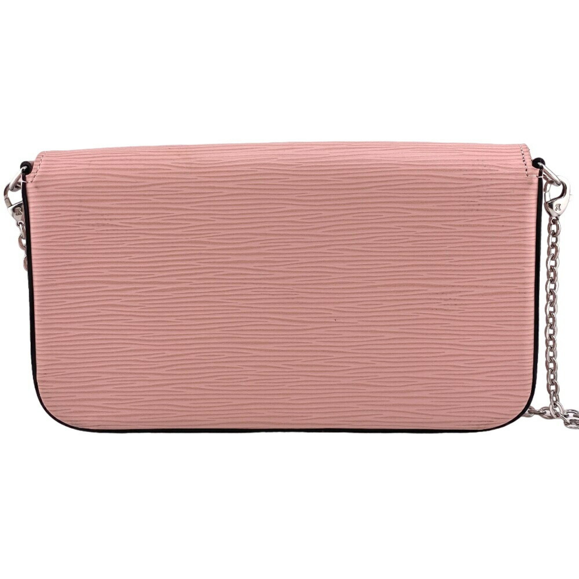 LOUIS VUITTON M62467 Pochette Felicie Chain Wallet Epi Long Pink Women's