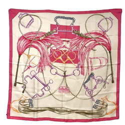 HERMES Hermes Carre 90 PROJETS CARRES Planning Power Scarf Muffler Pink Unisex