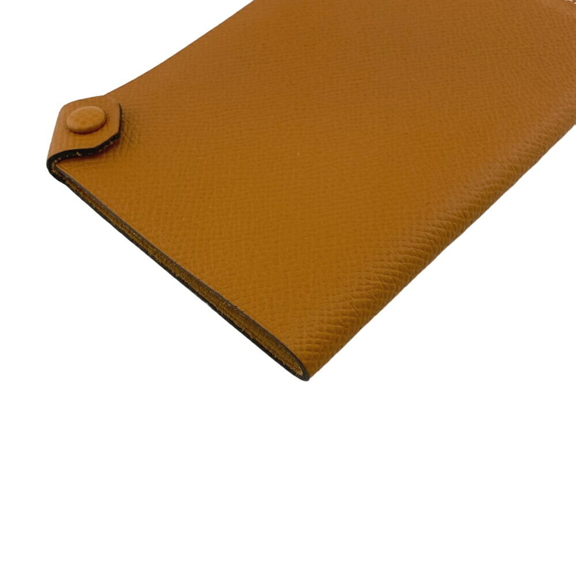 HERMES Tarmac PM 2016 Passport Case Brown Unisex