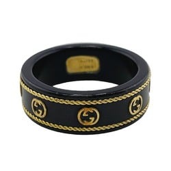 GUCCI Gucci Interlocking G Ring Black Unisex