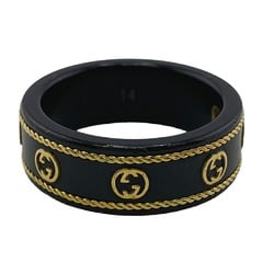 GUCCI Gucci Interlocking G Ring Black Unisex