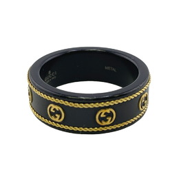 GUCCI Gucci Interlocking G Ring Black Unisex