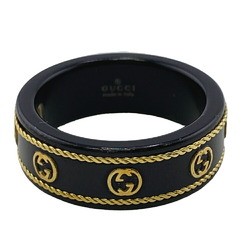 GUCCI Gucci Interlocking G Ring Black Unisex