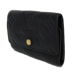 Louis Vuitton LOUIS VUITTON Key Case Multicle 6 LV Flower Black 6-fold Bi-fold Monogram Empreinte Noir M64421