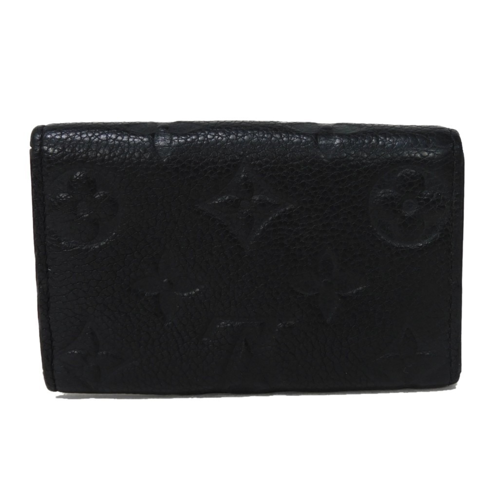 Louis Vuitton LOUIS VUITTON Key Case Multicle 6 LV Flower Black 6-fold Bi-fold Monogram Empreinte Noir M64421