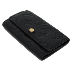 Louis Vuitton LOUIS VUITTON Key Case Multicle 6 LV Flower Black 6-fold Bi-fold Monogram Empreinte Noir M64421