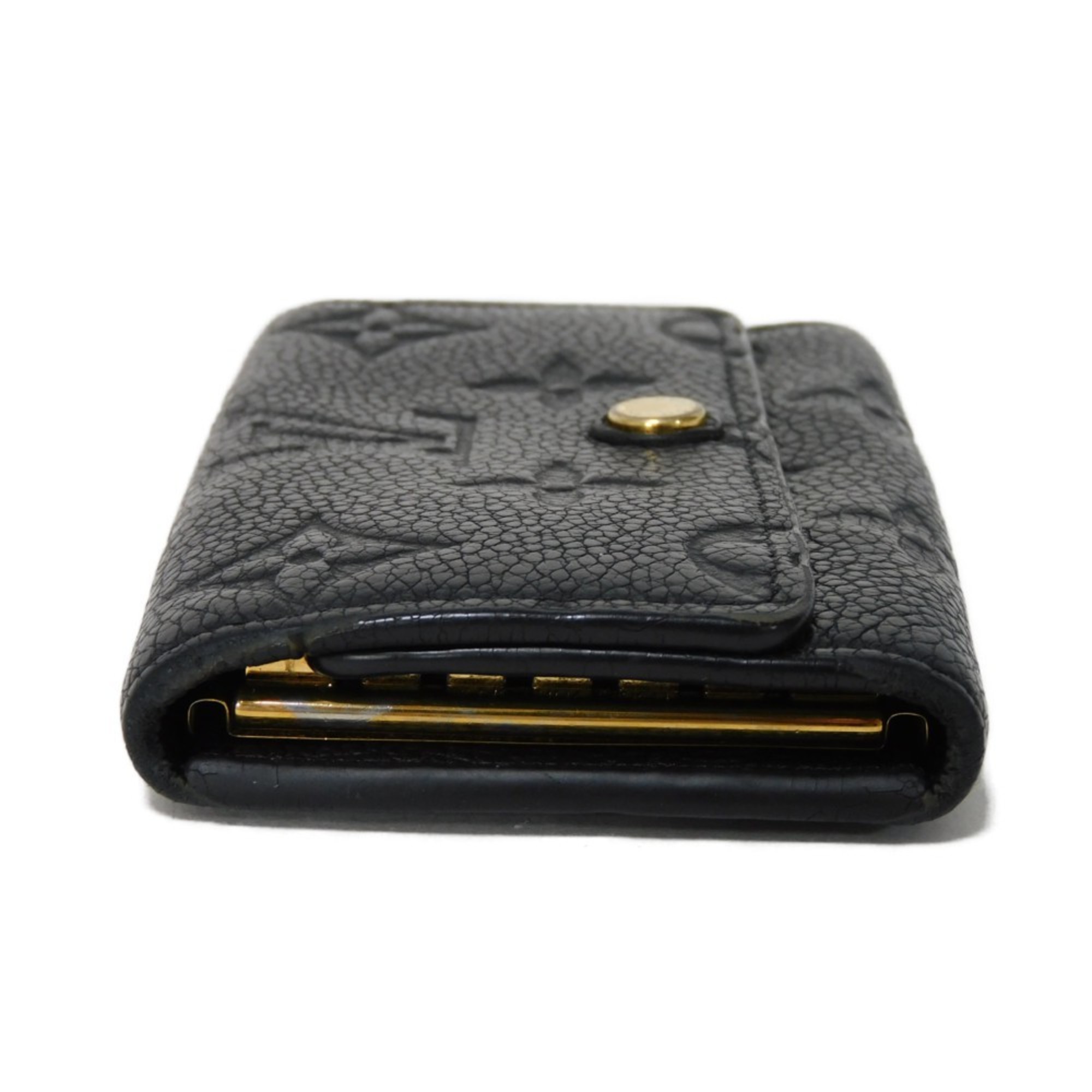 Louis Vuitton LOUIS VUITTON Key Case Multicle 6 LV Flower Black 6-fold Bi-fold Monogram Empreinte Noir M64421