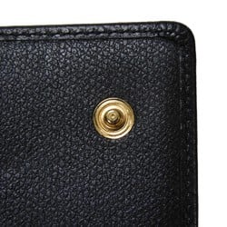 CHANEL Key Case Coco Button 6-Row Holder CC Mark Enamel Calf Double Snap 9th Series Black A20909 Men's Women's