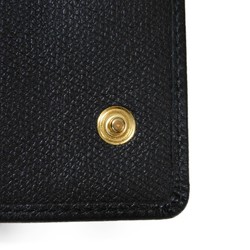 CHANEL Key Case Coco Button 6-Row Holder CC Mark Enamel Calf Double Snap 9th Series Black A20909 Men's Women's