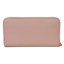 PRADA Long Wallet Zip Around Pastel Pink Round Saffiano Monochrome Petalo 1ML506 2EBW F0442 Women's