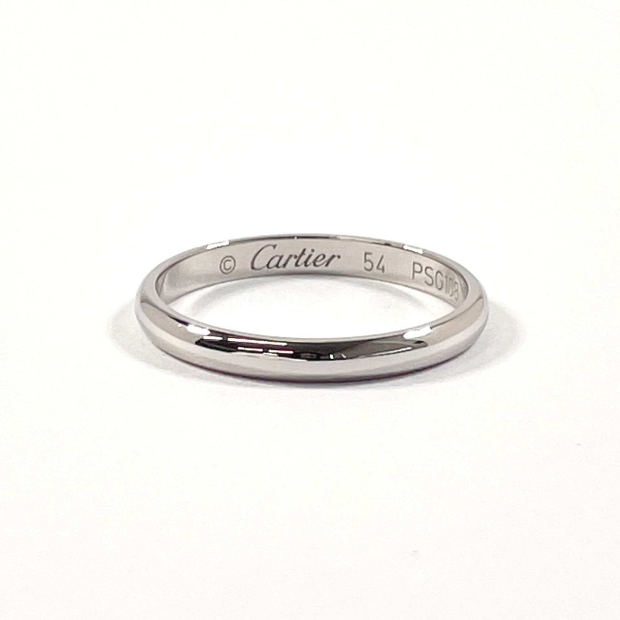 CARTIER 1895 Wedding Ring CRB4012554 Ring, Pt950 Platinum, 13, Silver, Women's