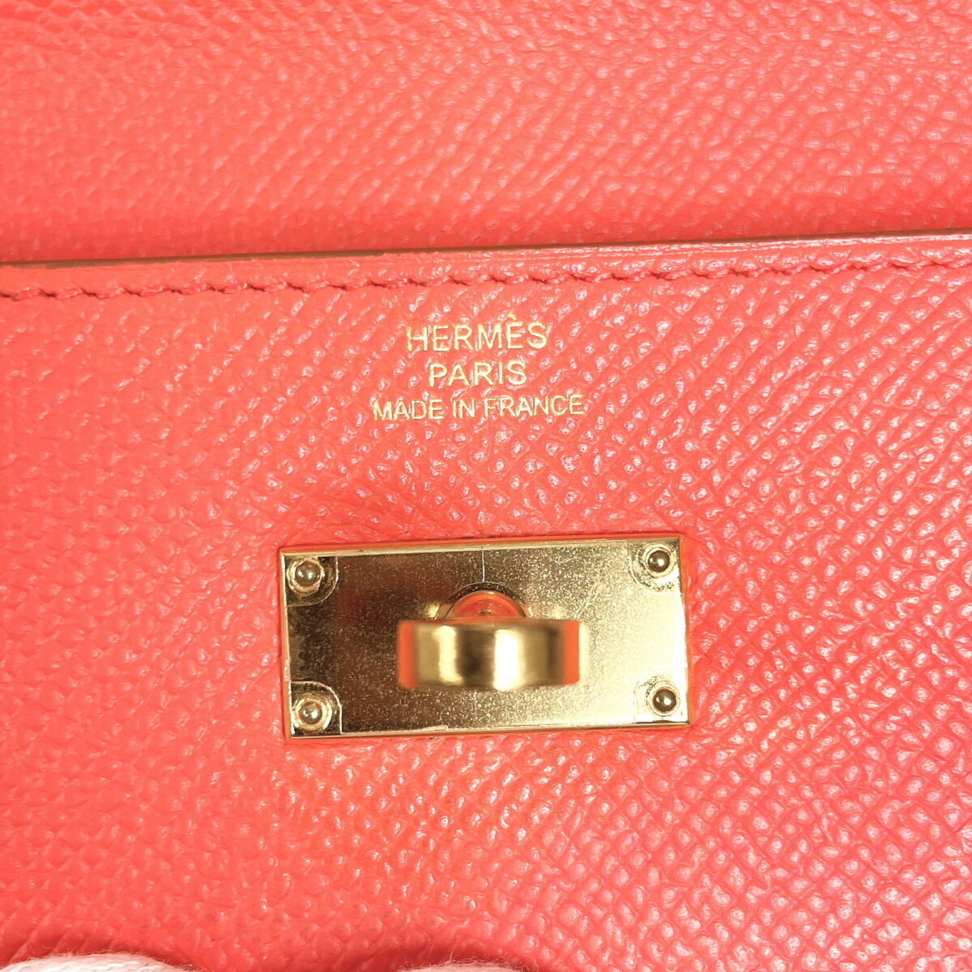 HERMES Kelly Wallet Long Epsom Leather Pink □R Stamped Ladies