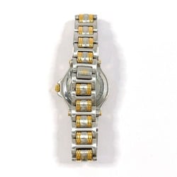 GUCCI 9040L Watch Stainless Steel/GP Silver Quartz Gold Dial Women's