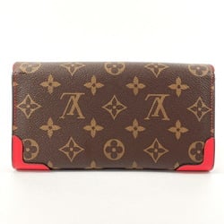 LOUIS VUITTON Louis Vuitton Portefeuille Sarah Retiro M61184 Long Wallet Monogram Canvas Brown Women's