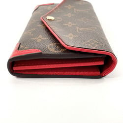 LOUIS VUITTON Louis Vuitton Portefeuille Sarah Retiro M61184 Long Wallet Monogram Canvas Brown Women's