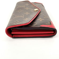 LOUIS VUITTON Louis Vuitton Portefeuille Sarah Retiro M61184 Long Wallet Monogram Canvas Brown Women's