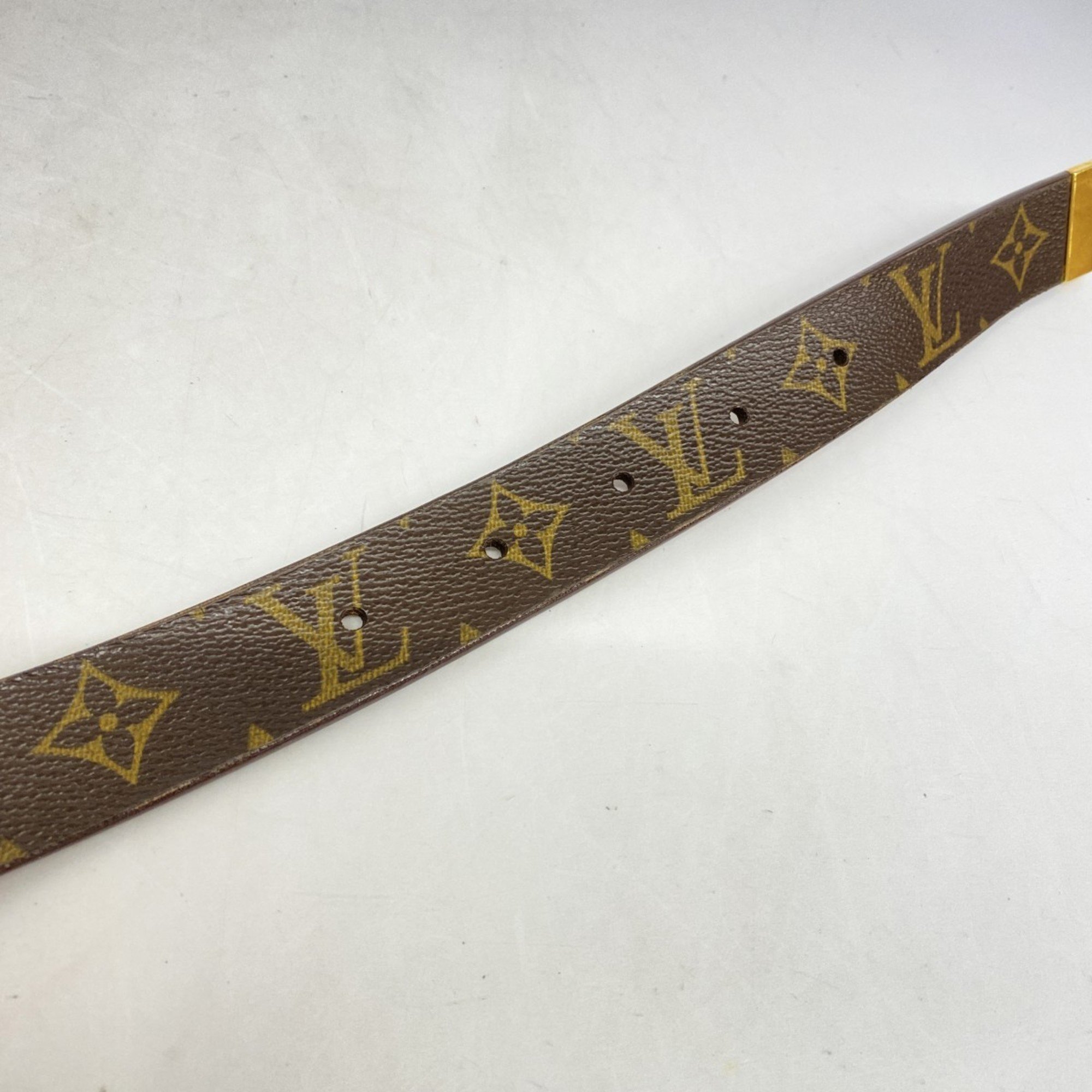 Louis Vuitton Belt Monogram Santur Carre M6800W Brown Men's