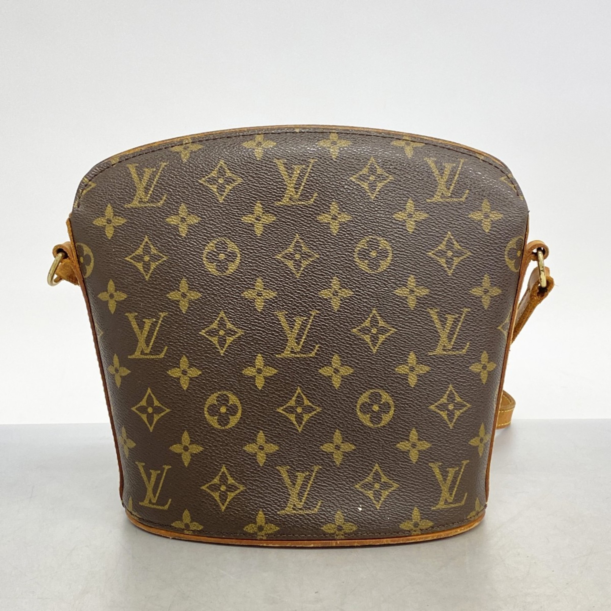 Louis Vuitton Shoulder Bag Monogram Drouot M51290 Brown Ladies