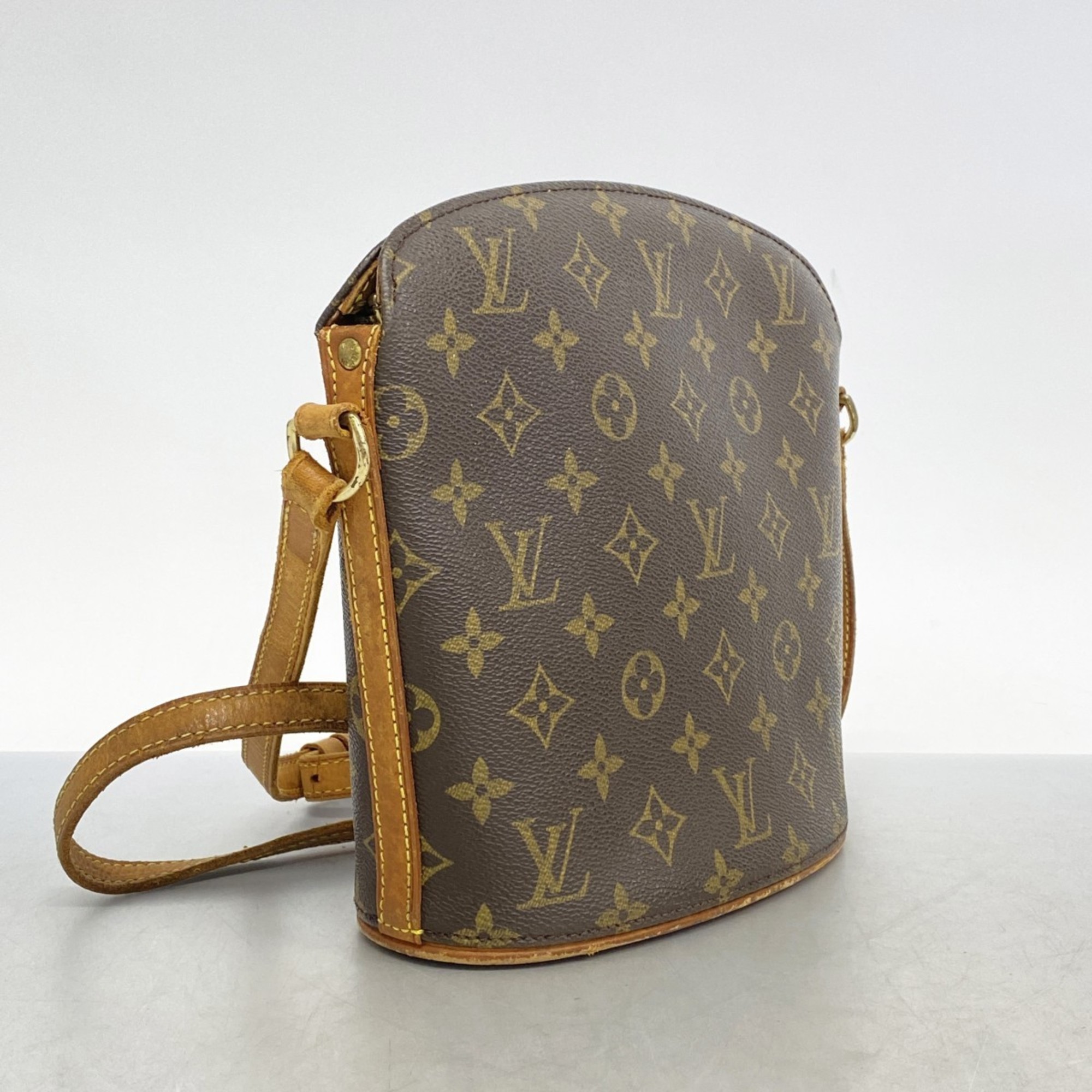 Louis Vuitton Shoulder Bag Monogram Drouot M51290 Brown Ladies