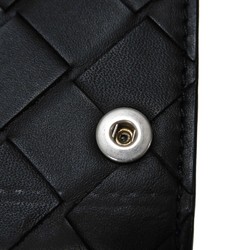 Bottega Veneta 6-ring Key Case Keychain Black Blue Bicolor RFID Maxi Intrecciato Cobalt 630336 VCPQ6 1073 Men's