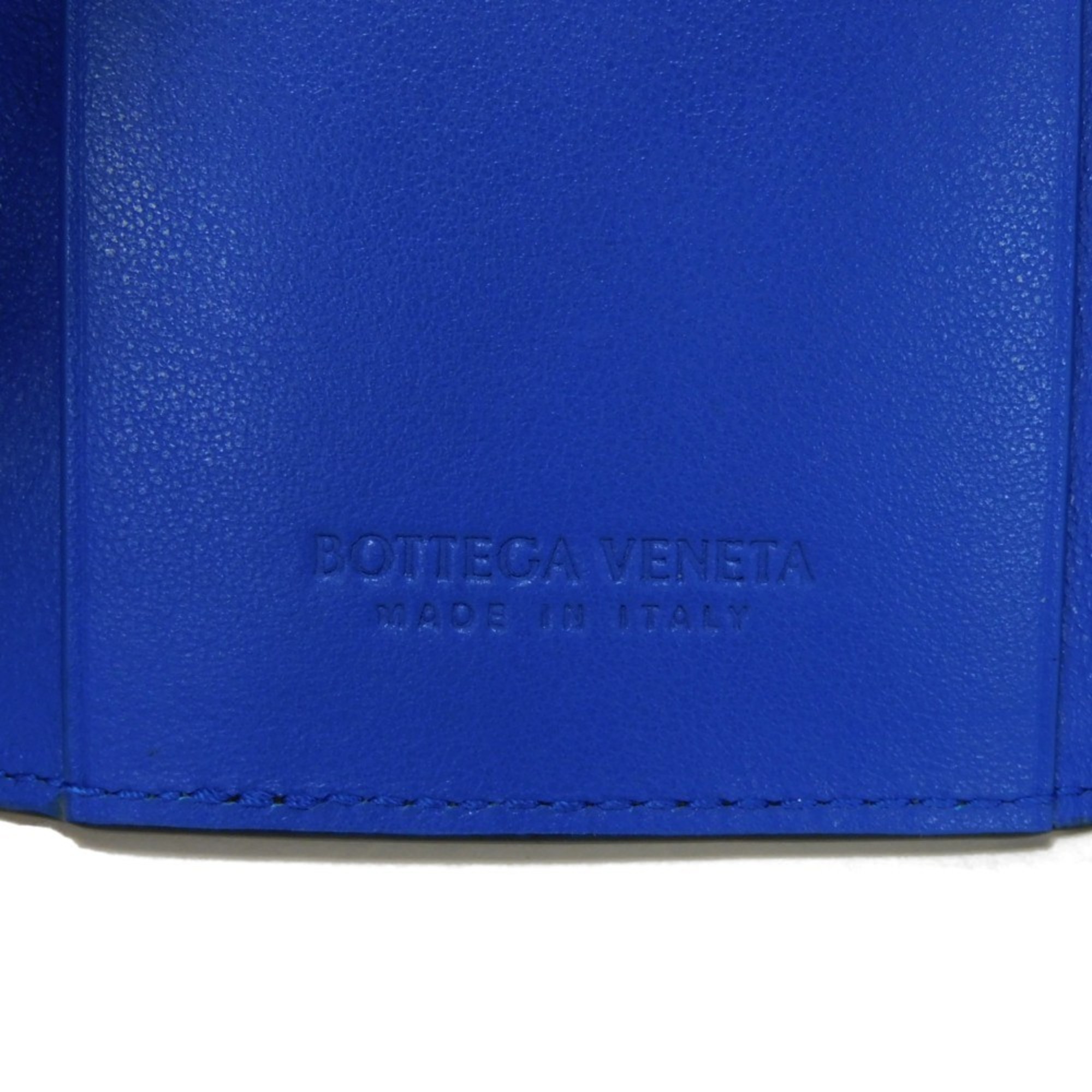 Bottega Veneta 6-ring Key Case Keychain Black Blue Bicolor RFID Maxi Intrecciato Cobalt 630336 VCPQ6 1073 Men's