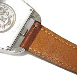 Hermes HERMES Wristwatch Cape Cod Date SS Leather Quartz CT1.710 Men's Women's