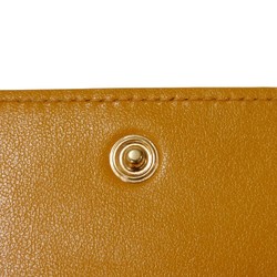 CELINE Tri-fold wallet Foil stamping Compact Calfskin Yellow Calendula 10B573BEL.11CL Men's Women's