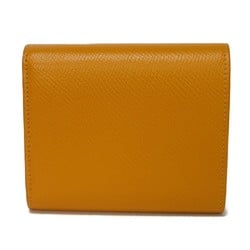 CELINE Tri-fold wallet Foil stamping Compact Calfskin Yellow Calendula 10B573BEL.11CL Men's Women's