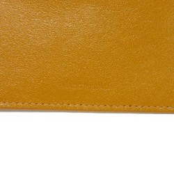 CELINE Tri-fold wallet Foil stamping Compact Calfskin Yellow Calendula 10B573BEL.11CL Men's Women's