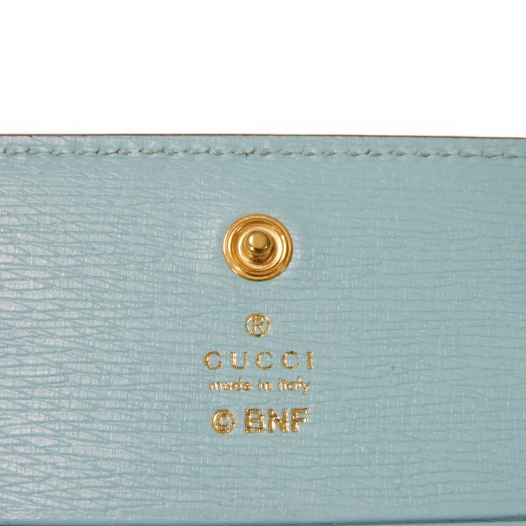 Gucci GUCCI Bi-fold wallet Bananya Compact Banana Unicorn Star Multicolor Pastel Blue 701009 Women's