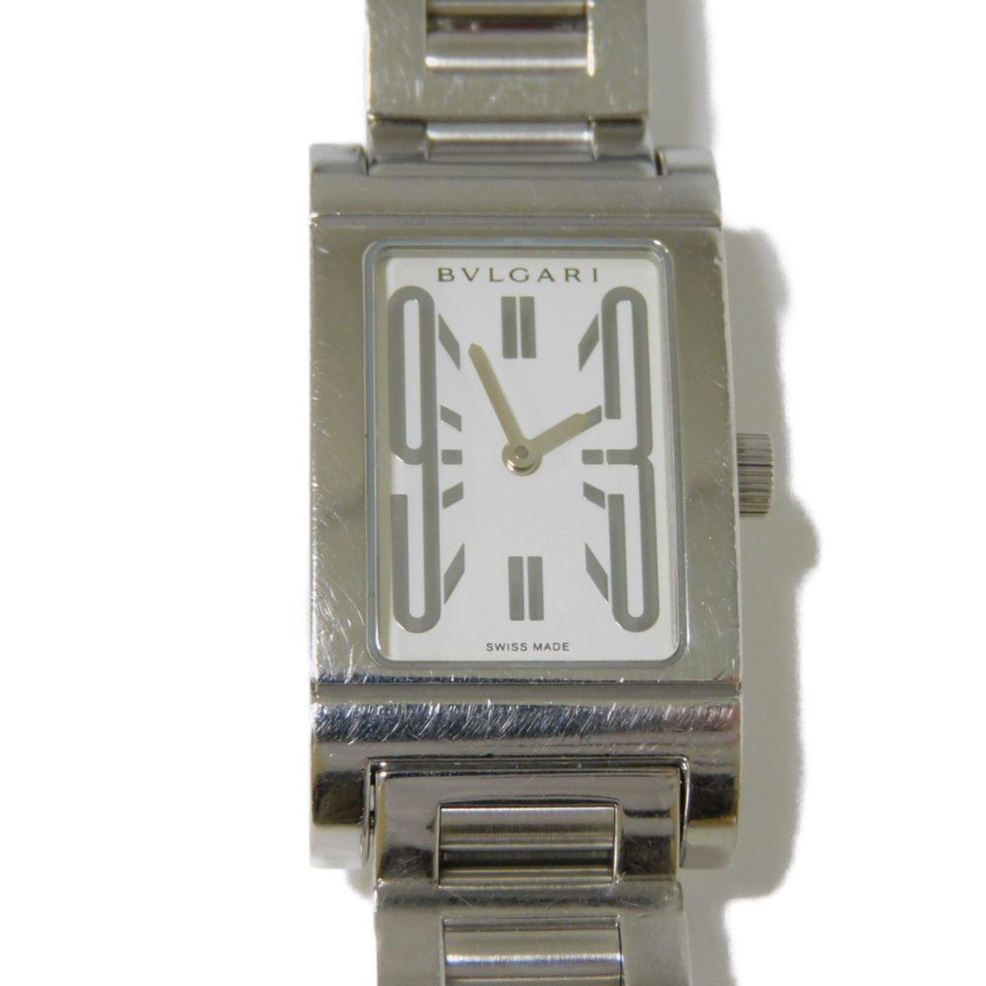 BVLGARI Watch Rettangolo Stainless Steel Quartz RT39S Ladies