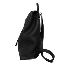 LOEWE Backpack Drawstring Daypack Grain Calf Anagram Embossed Black B871J17X02 Men's Bag