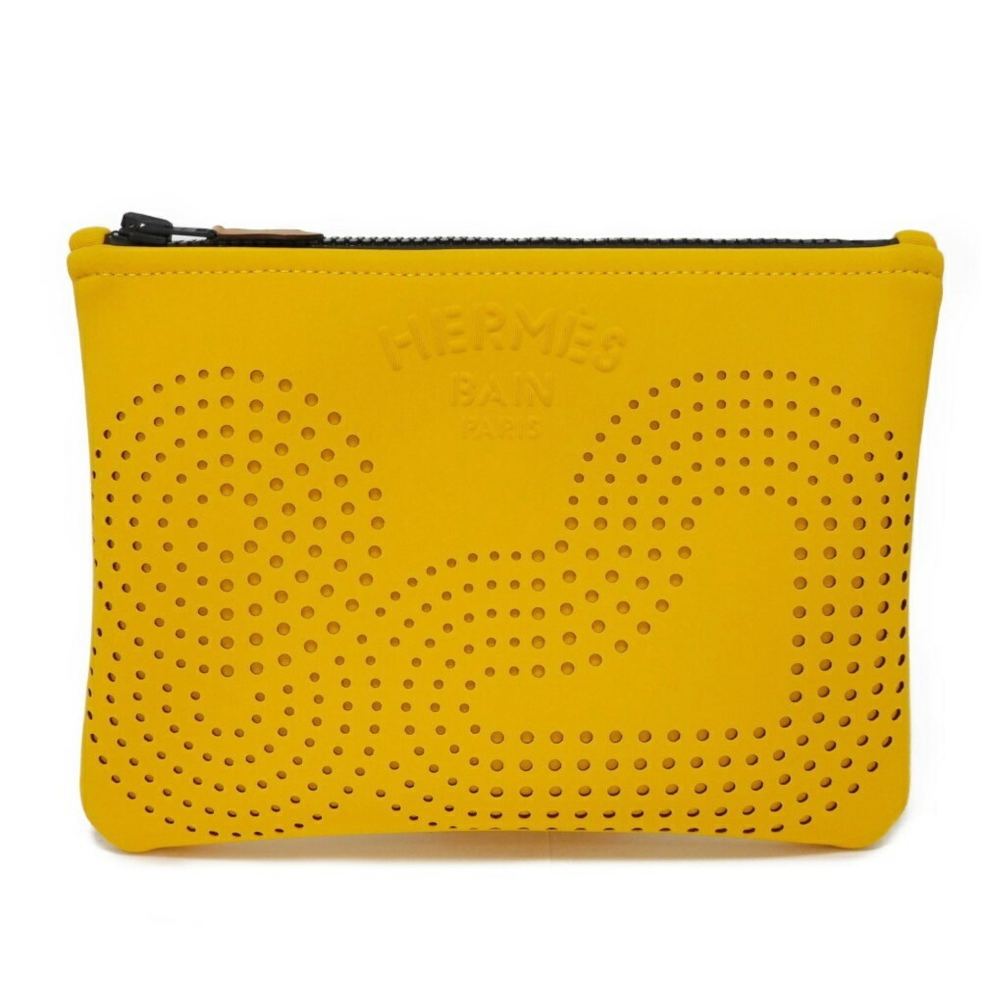 Hermes HERMES Clutch Bag Neoban Zen Au Soleil PM Current Perforation Giampaolo Pani Bouton D'or Men's Women's Bags