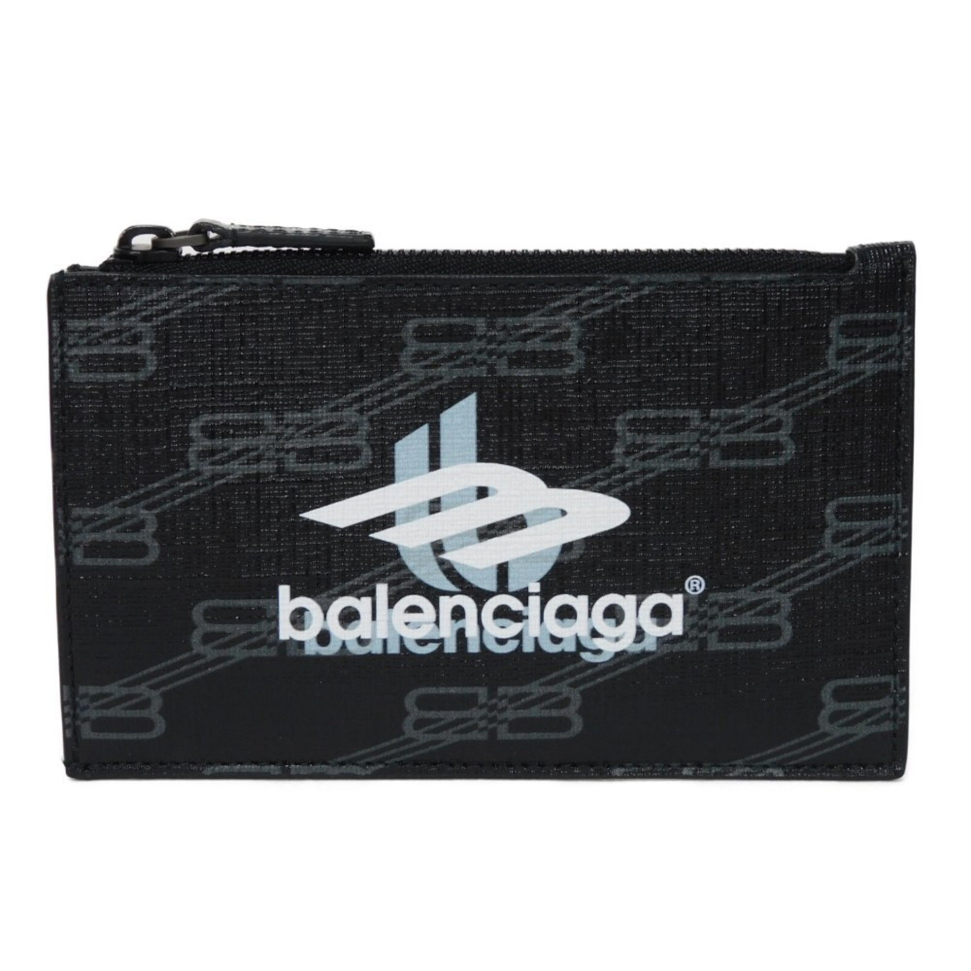 BALENCIAGA Coin Case BB Monogram Cash Card Holder Fragment 640535 2AAQT 1069 Men's