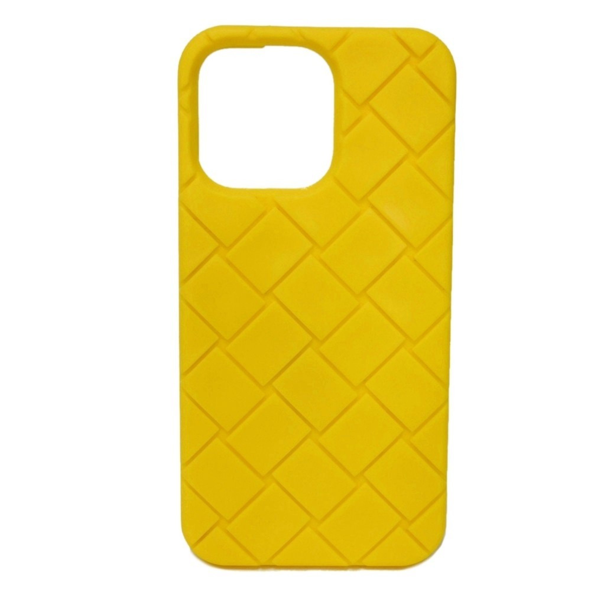 Bottega Veneta Tech Rubber Smartphone Case iPhone 14 Pro Yellow Maxi Intrecciato Lemon 733842 V0EY0 7218 Men's Women's