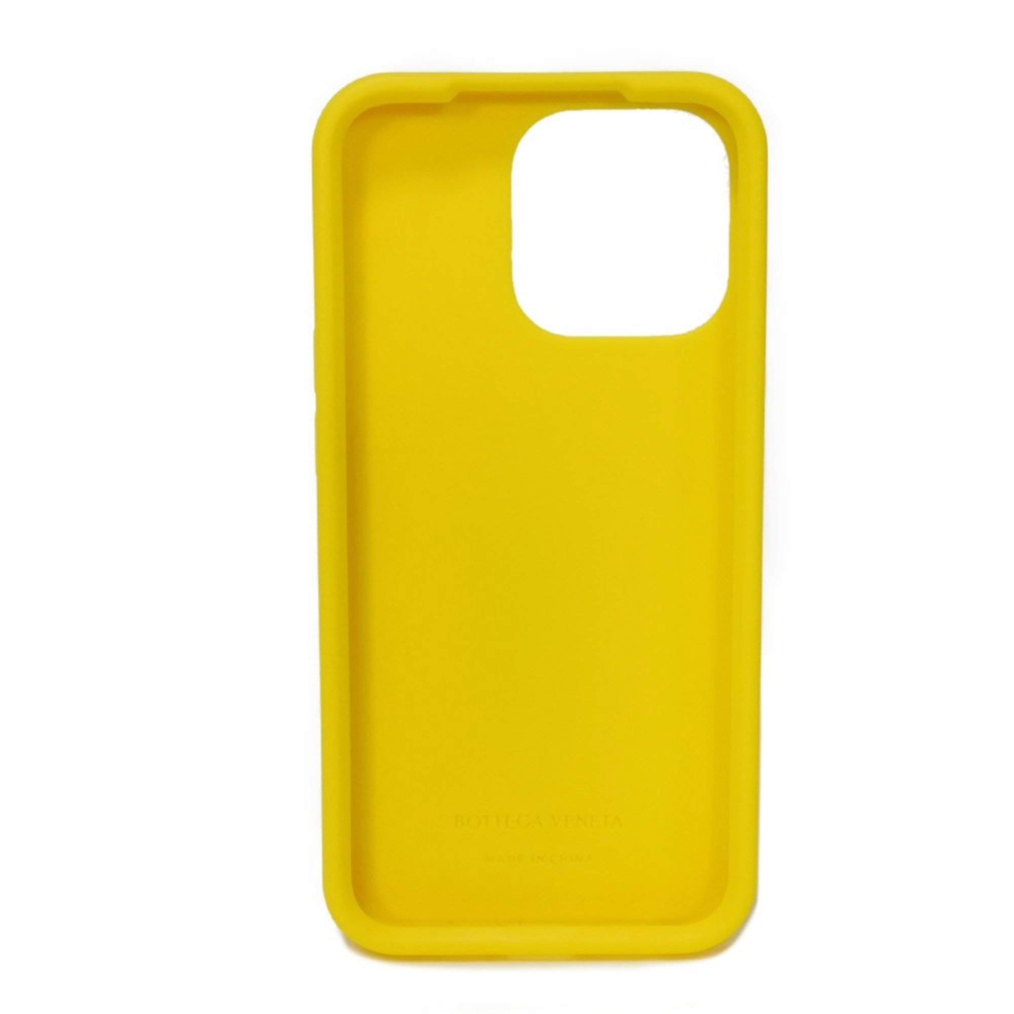 Bottega Veneta Tech Rubber Smartphone Case iPhone 14 Pro Yellow Maxi Intrecciato Lemon 733842 V0EY0 7218 Men's Women's