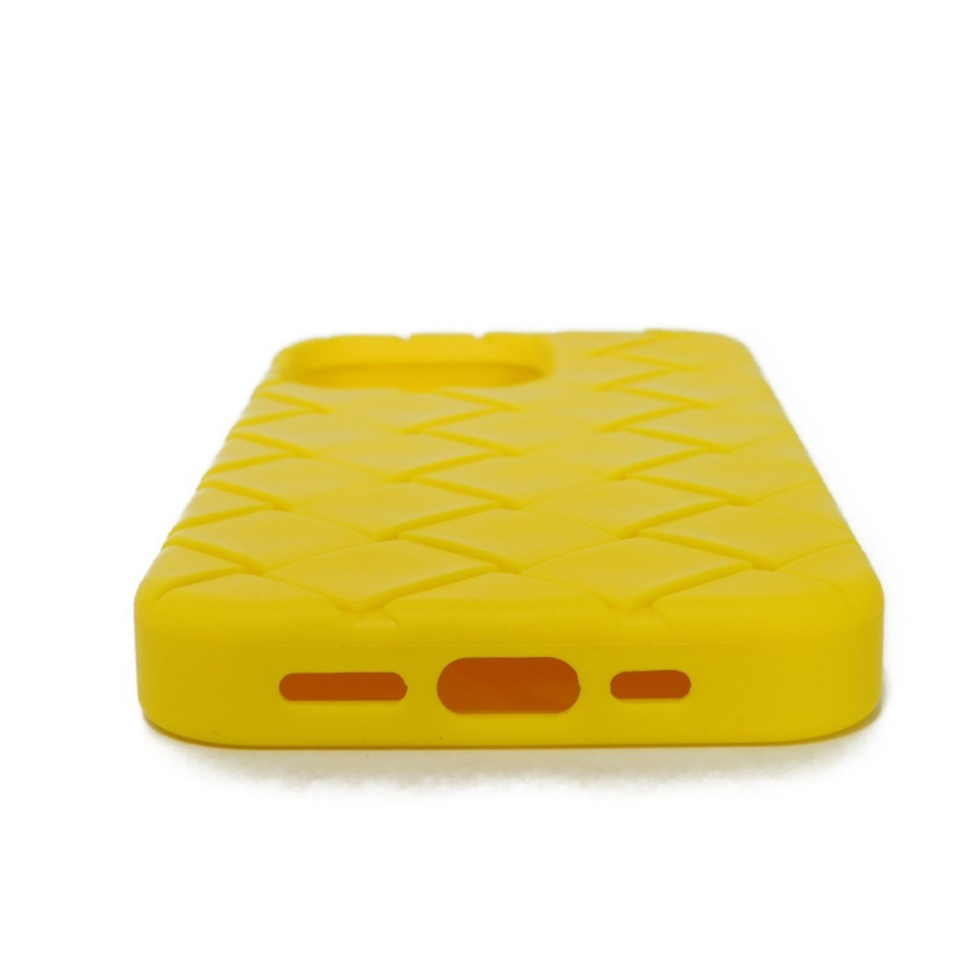 Bottega Veneta Tech Rubber Smartphone Case iPhone 14 Pro Yellow Maxi Intrecciato Lemon 733842 V0EY0 7218 Men's Women's