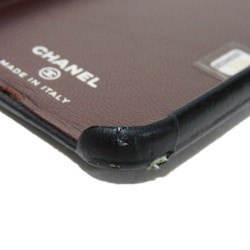 CHANEL Smartphone Case Matelasse iPhone 11 CC Mark Caviar Skin Grain Calf Silver 29 Series Coco Black Men's Women's