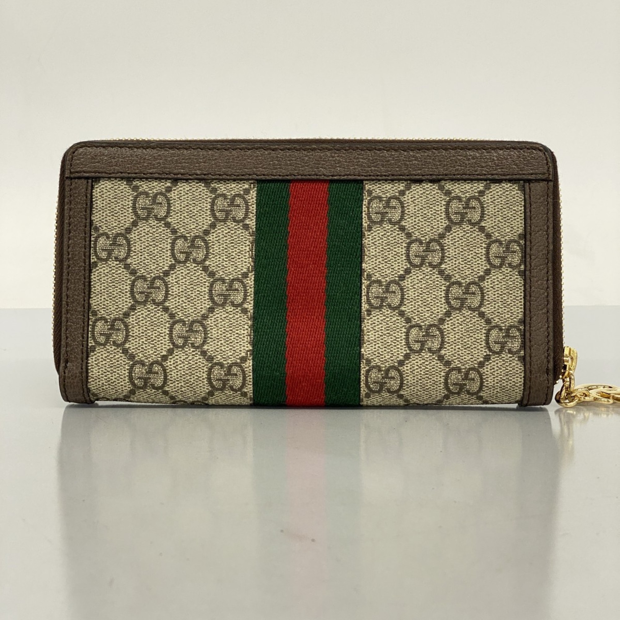 Gucci long wallet Ophidia 523154 beige brown men's women's