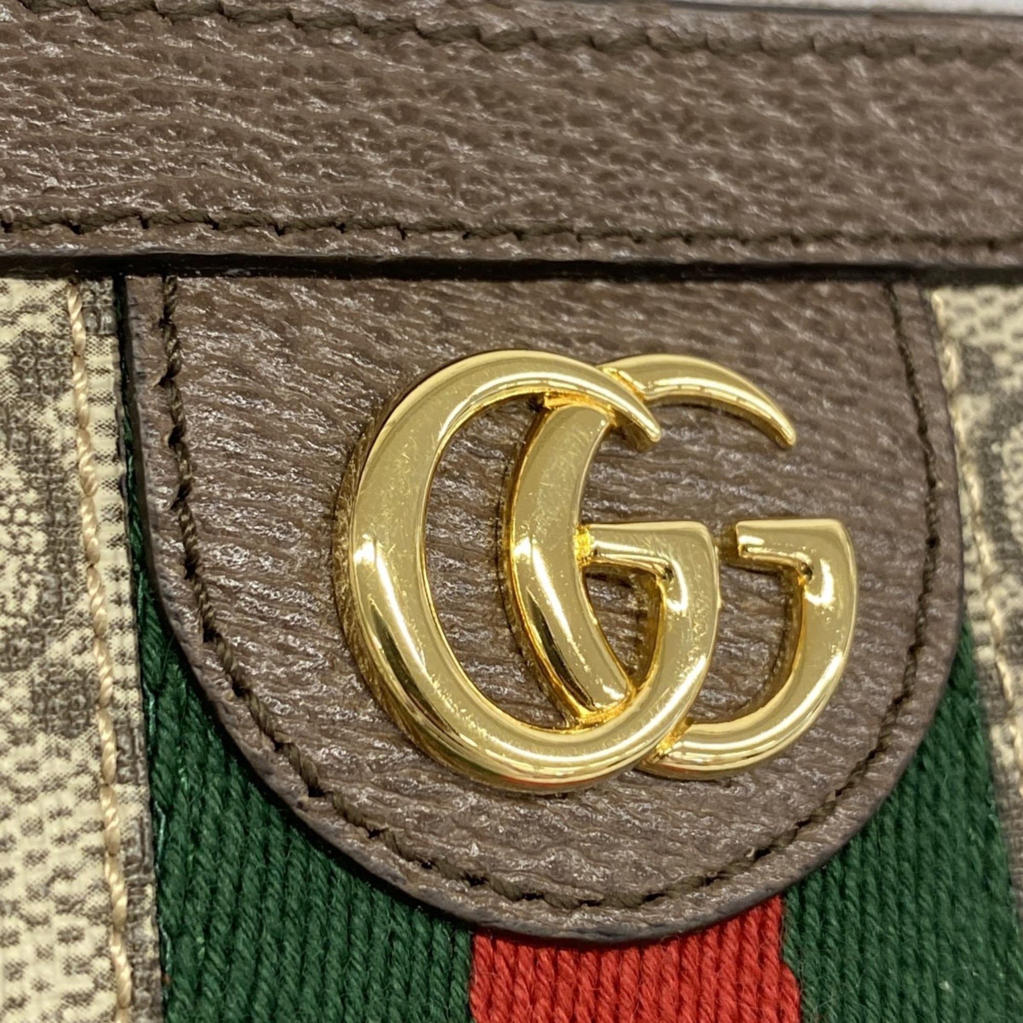 Gucci long wallet Ophidia 523154 beige brown men's women's