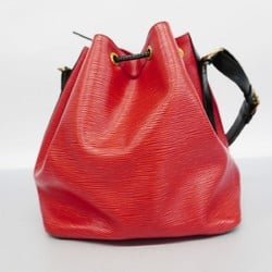 Louis Vuitton Shoulder Bag Epi Bicolor Petit Noe M44172 Castilian Red Noir Ladies