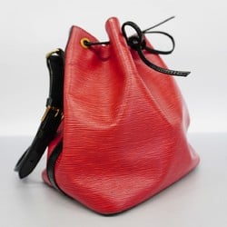 Louis Vuitton Shoulder Bag Epi Bicolor Petit Noe M44172 Castilian Red Noir Ladies