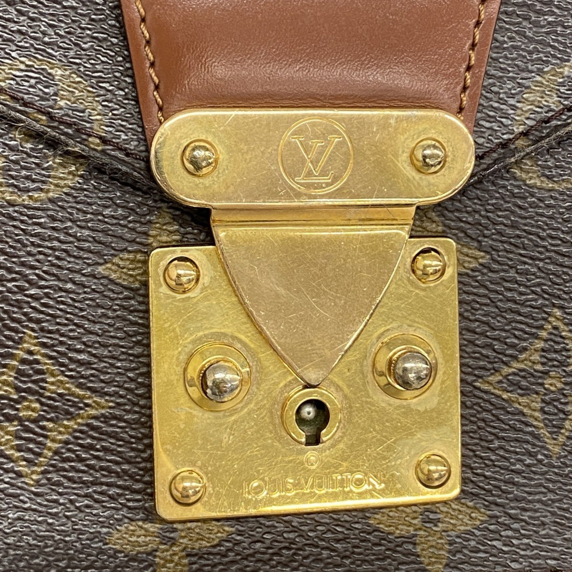 Louis Vuitton handbag Monogram Monceau M51185 brown ladies