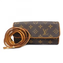 Louis Vuitton Shoulder Bag Monogram Pochette Twin PM M51854 Brown Women's