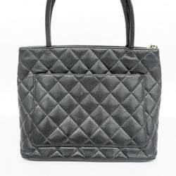 Chanel Tote Bag Reproduction Caviar Skin Black Women's