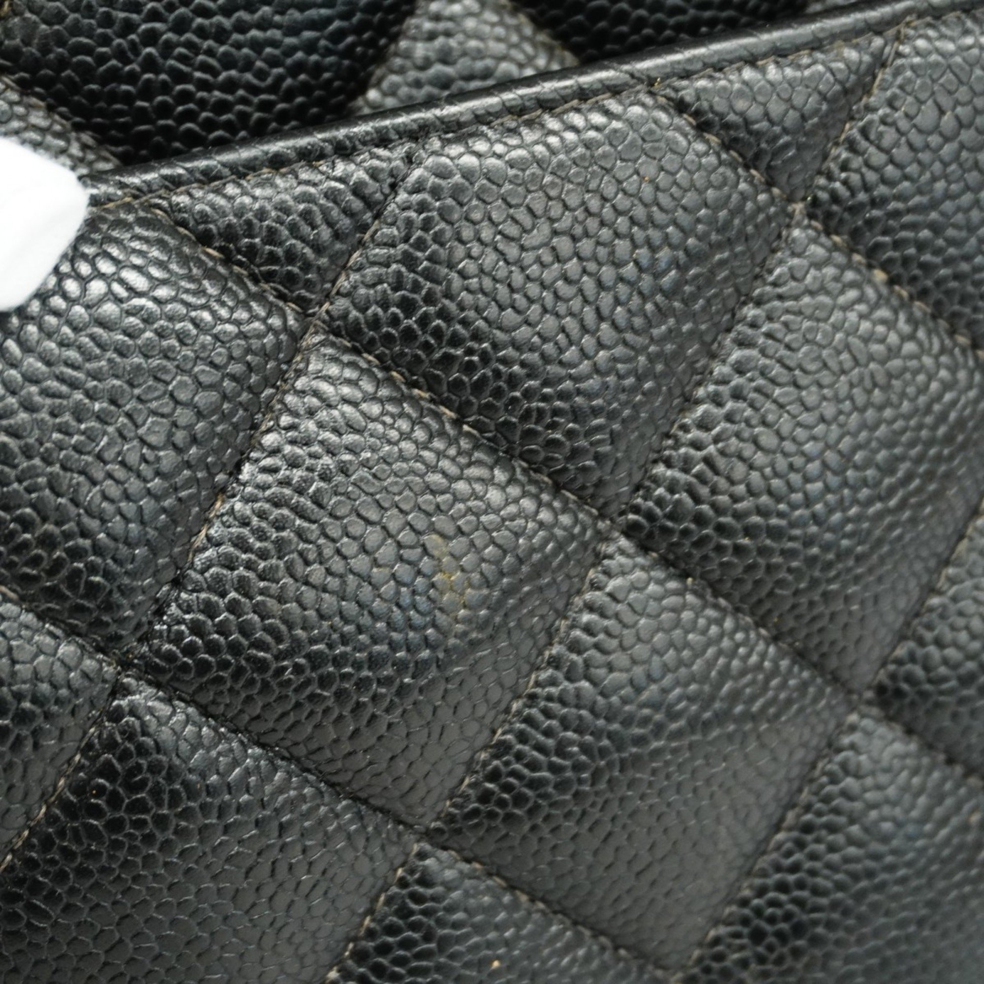 Chanel Tote Bag Reproduction Caviar Skin Black Women's