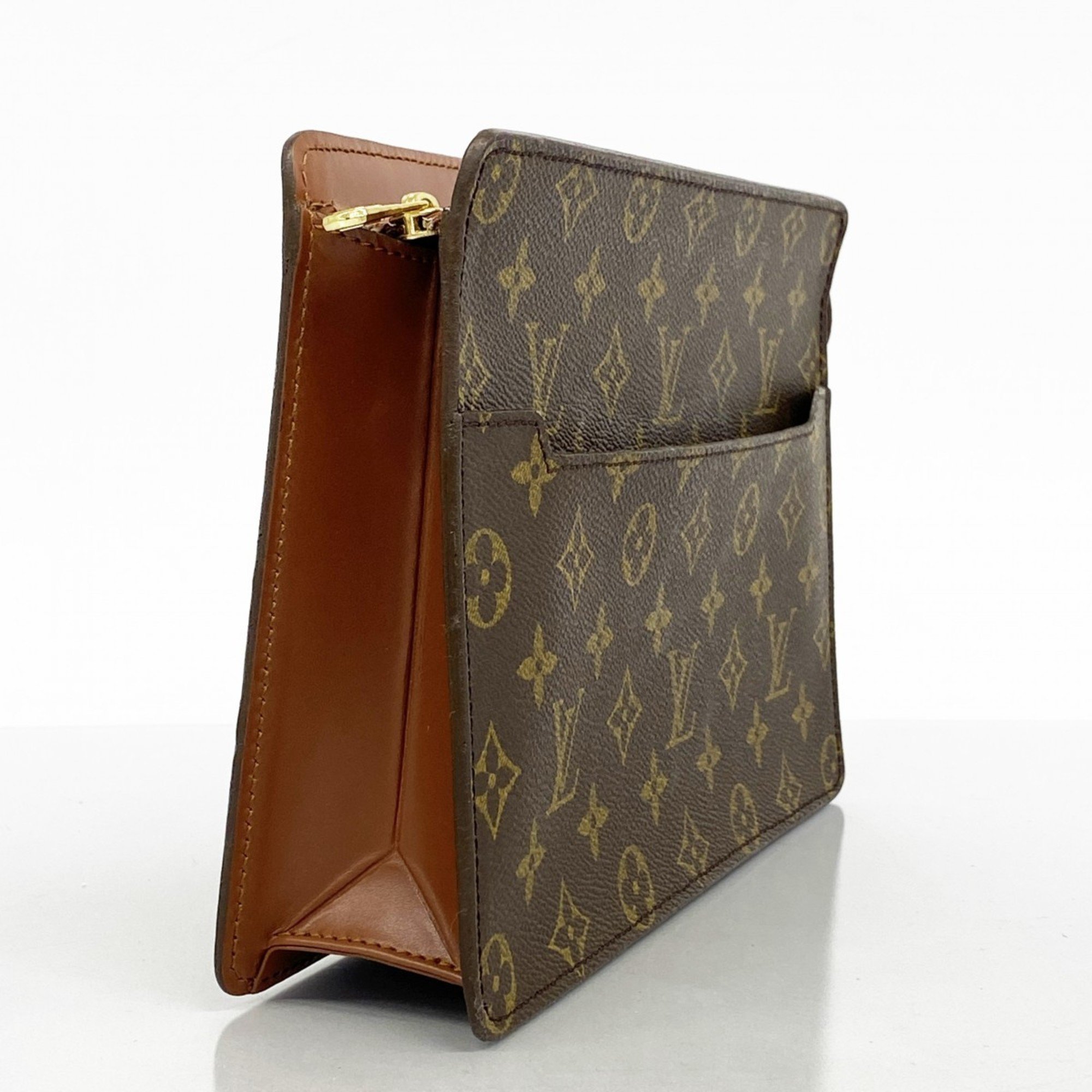 Louis Vuitton Clutch Bag Monogram Pochette Homme M51795 Brown Men's Women's