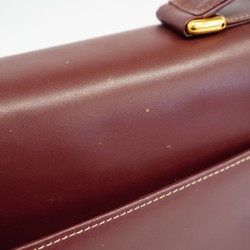 Cartier handbag must leather bordeaux ladies