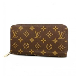 Louis Vuitton Long Wallet Monogram Zippy M42616 Brown Men's Women's